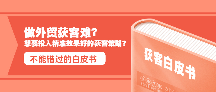 做外贸获客难？想要投入精准效果好的获客策略？那你一定不能错过这本白皮书！